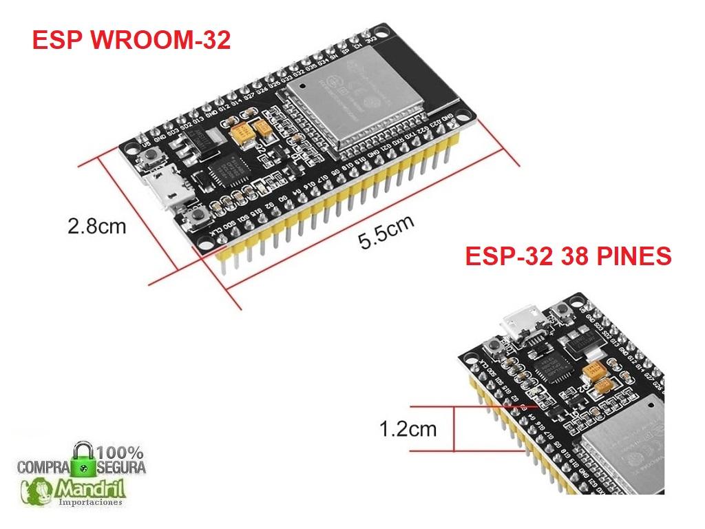 Imagen de Módulo ESP32 WiFi + Bluetooth 38 Pines
