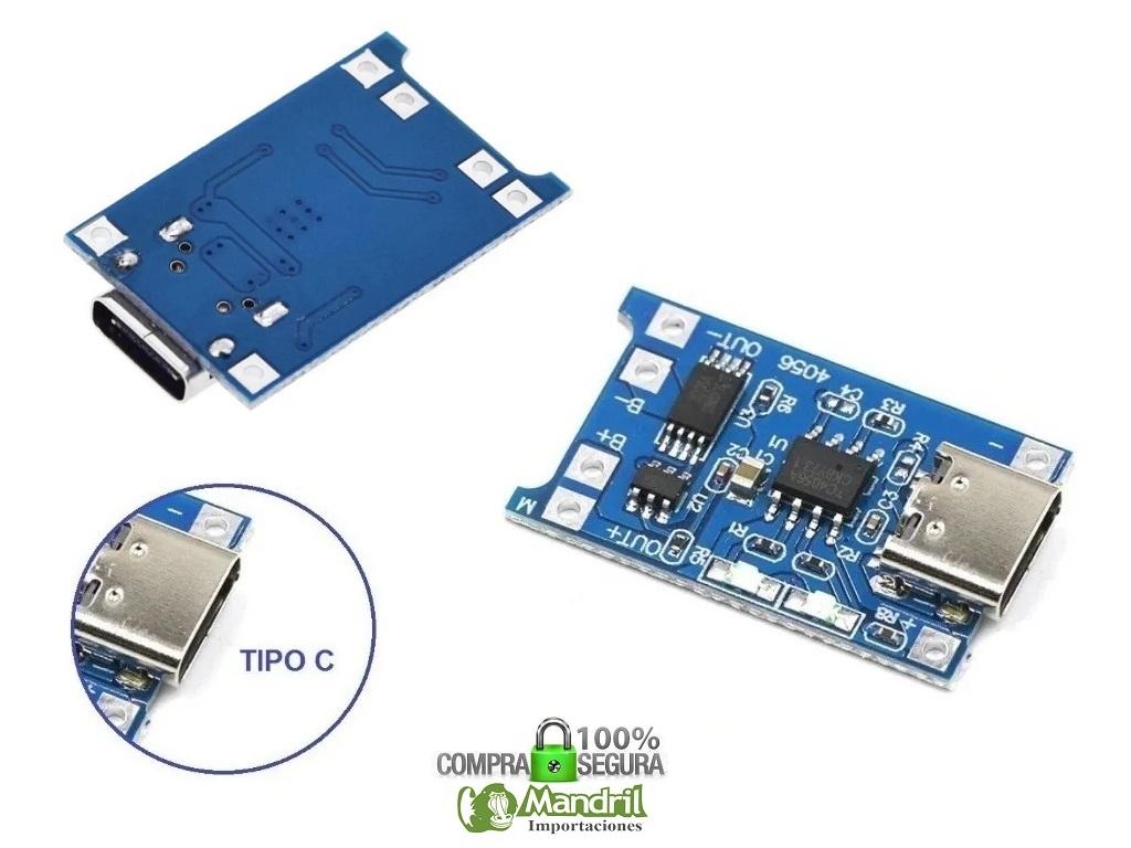 Imagen de Módulo Cargador Baterías USB Tipo C TP4056
