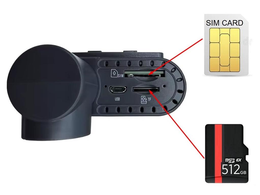 Imagen de Cámara Dash Cam Dual 4G GPS 512Gb 1080p 12-24v